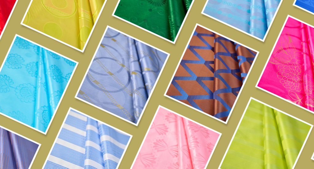 Différents bazins Getzner entreposés sur une table, pour mettre en avant la gamme de produit