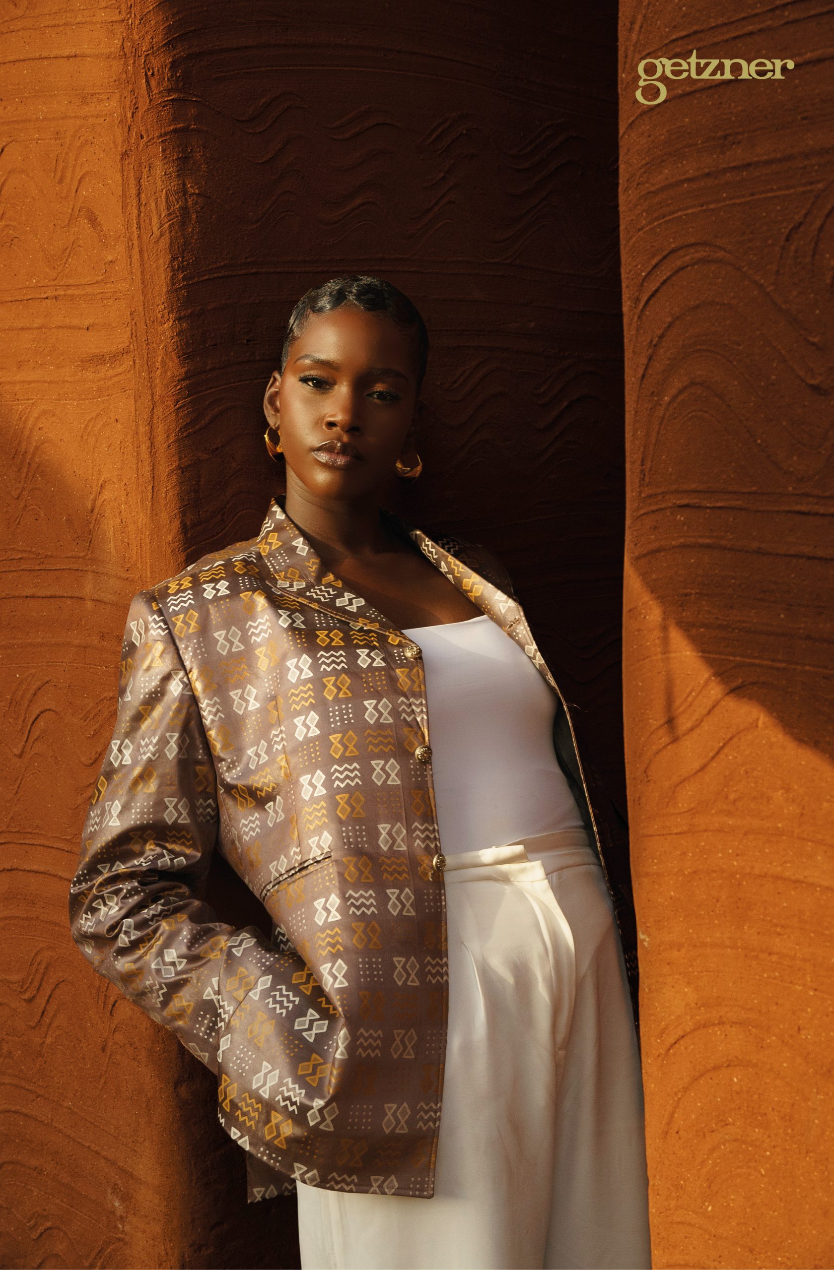 Bazin en tissu géométrique made in Getzner